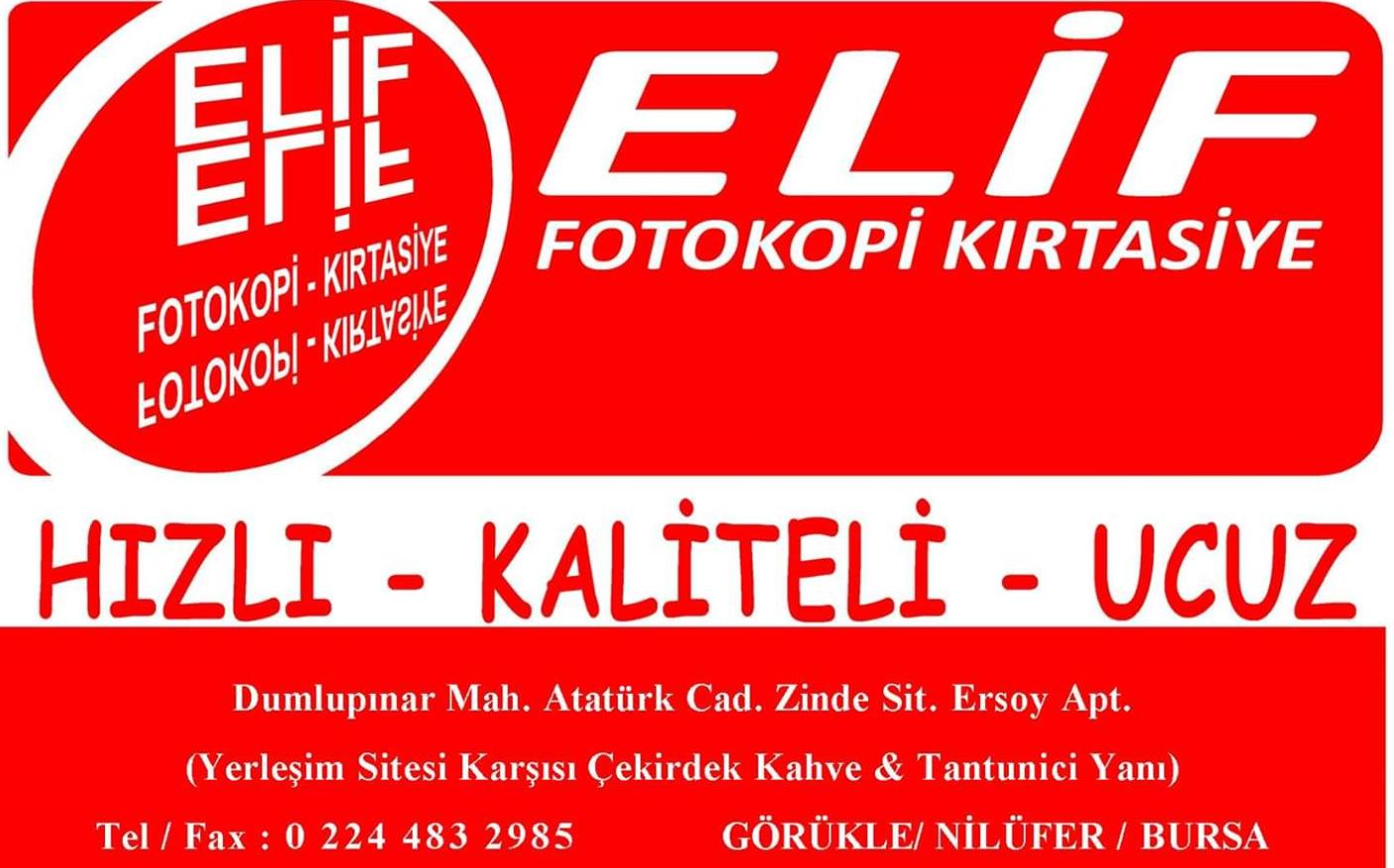 Elif Fotokopi Kırtasiye Nilüfer